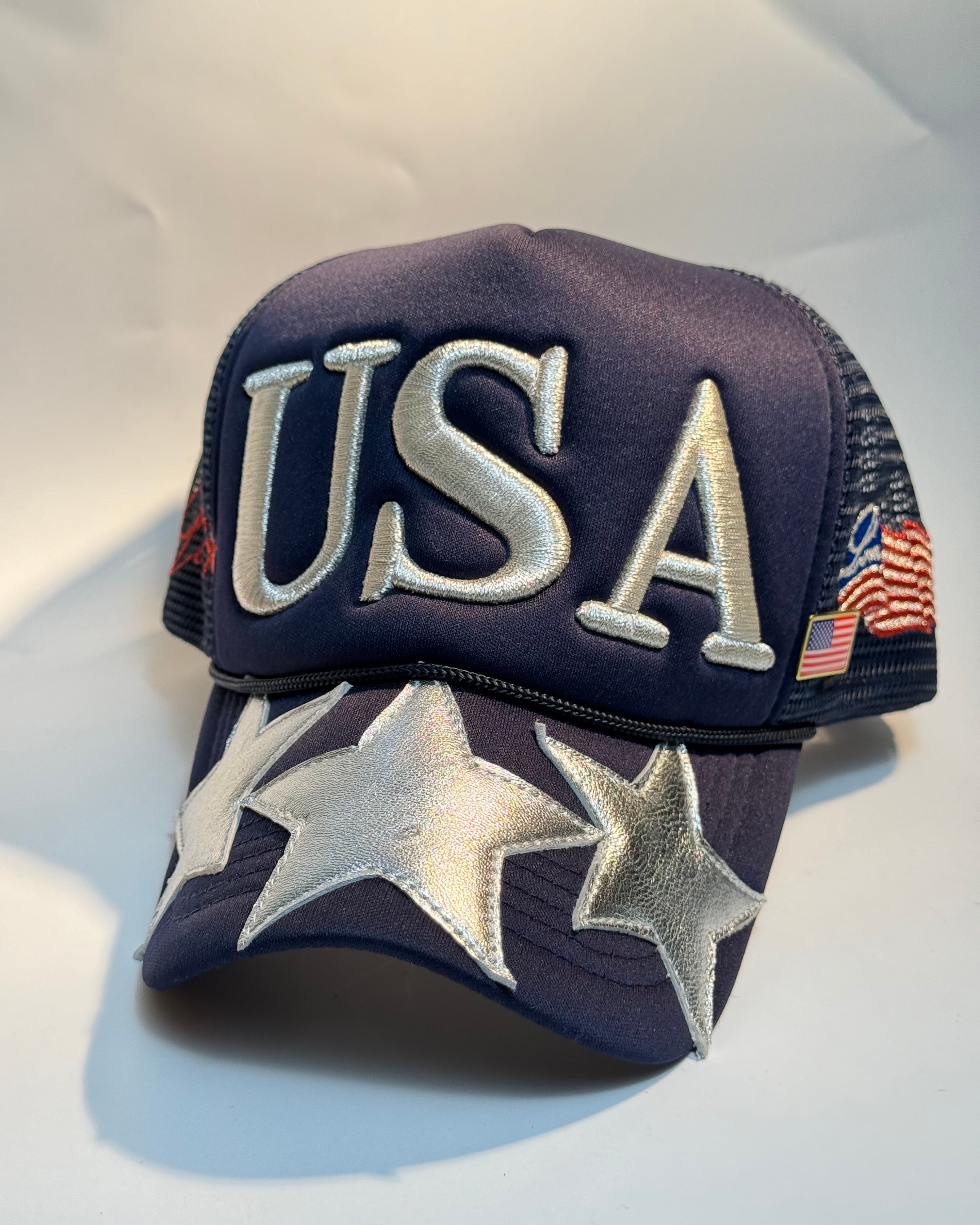 Navy Star Trucker Hat